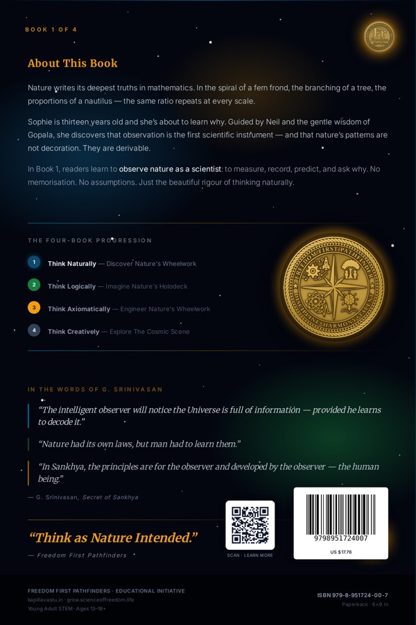 Back cover of Think Naturally — Discover Nature's Wheelwork