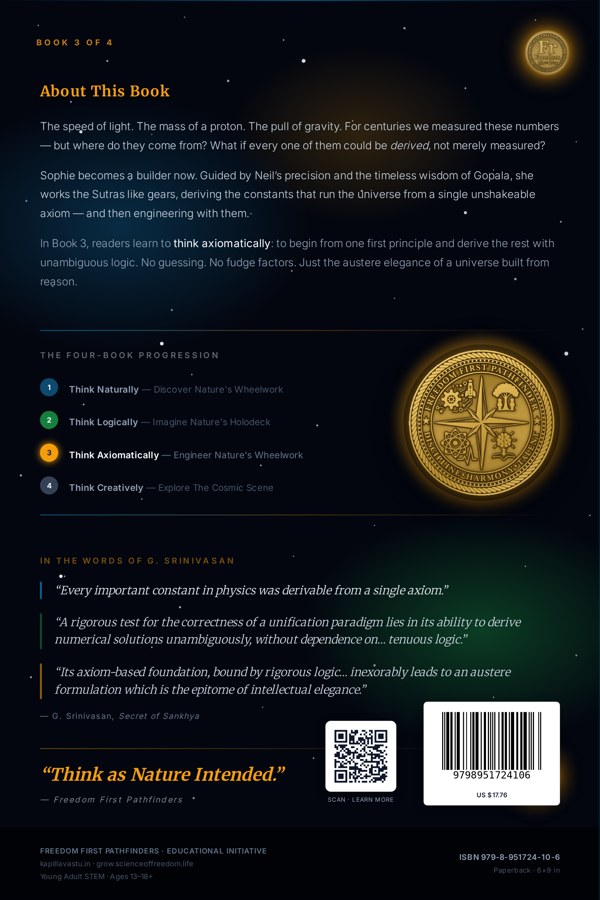 Back cover of Think Axiomatically — Engineer Nature's Wheelwork