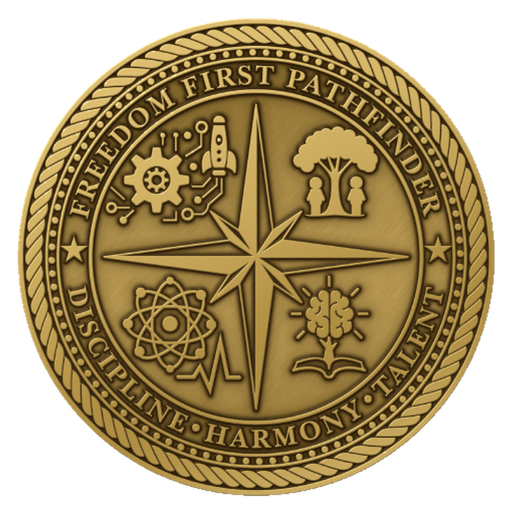 Back of the Freedom First Pathfinders challenge coin